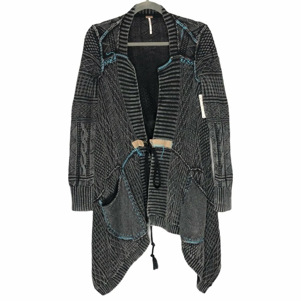 NEW Free People All Washed Out Cardigan Faded - Picture 2 of 10